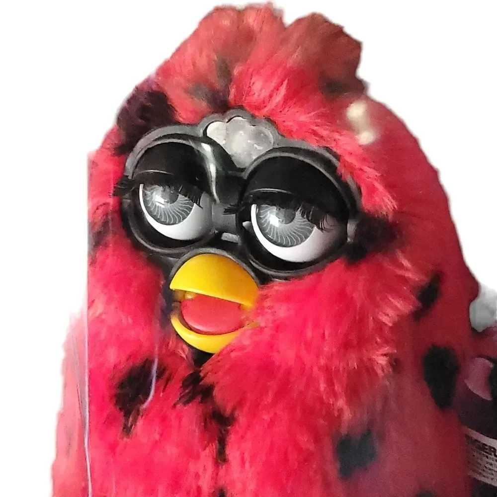 1999 Furby Lady Bug Red And Black Dots Tiger Interactive Furby In Box Blue Gray